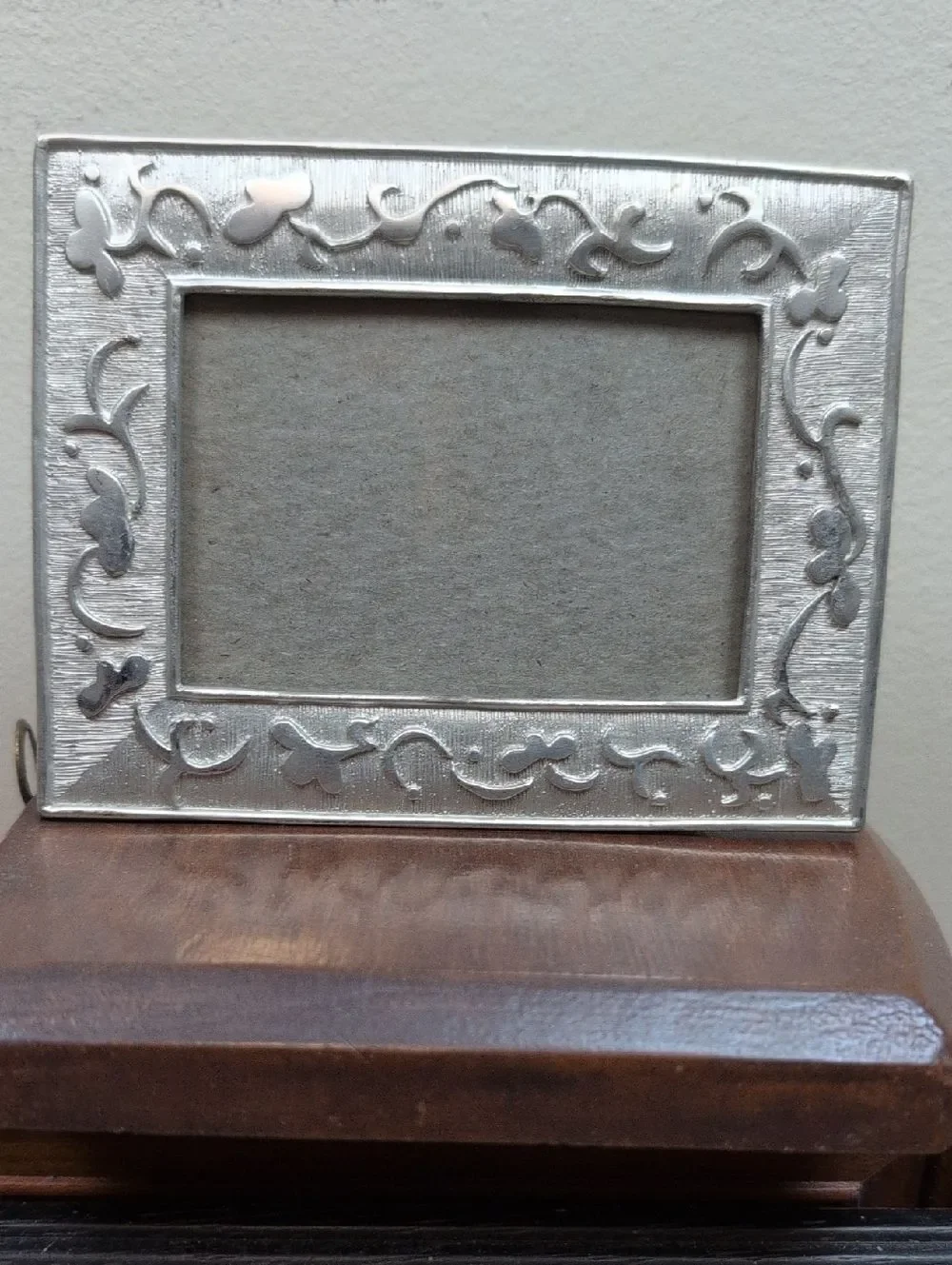Vintage Burnes of Boston Silver Decorative Photo Frame - Elegant Floral Design